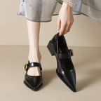 Damen elegante Mary-Jane Schuhe mit modischem Schnallenverschluss