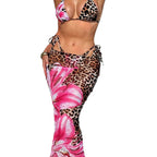 Damen Bikini-Set mit aufregendem Leoparden- und Blumenmuster R&B