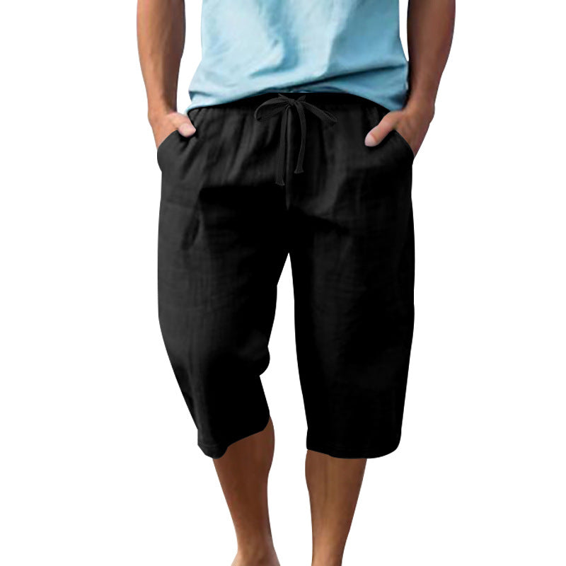 Herren leichte Freizeithose mit elastischem Bund und praktischen Taschen R&B