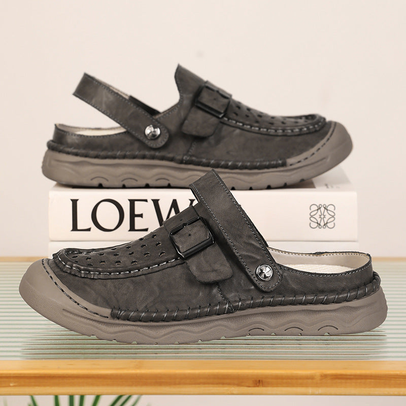 Damen Komfortable Clogs mit verstellbarem Riemen und atmungsaktiver Obermaterialstruktur R&B