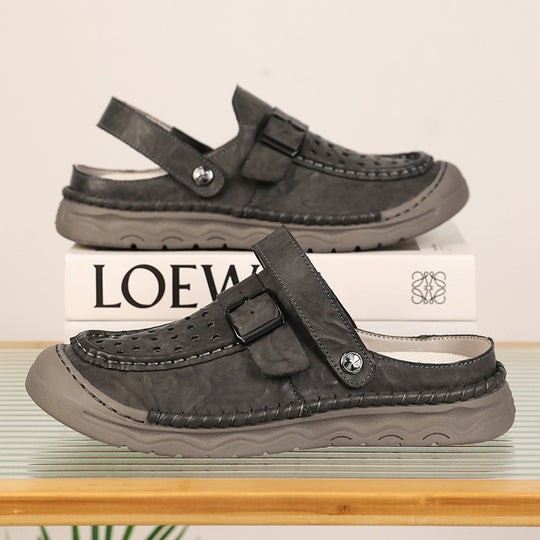 Damen Komfortable Clogs mit verstellbarem Riemen und atmungsaktiver Obermaterialstruktur R&B