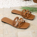 Damen Komfortable Riemensandalen mit geflochtenem Design R&B