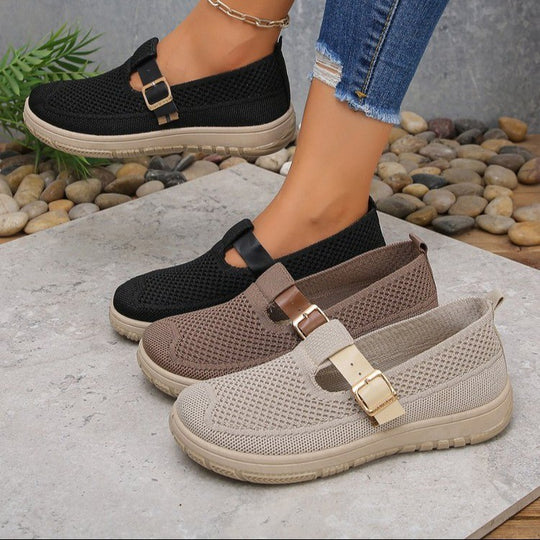 Damen atmungsaktive Schnürschuhe mit sportlichem Design und komfortablem Fußbett R&B