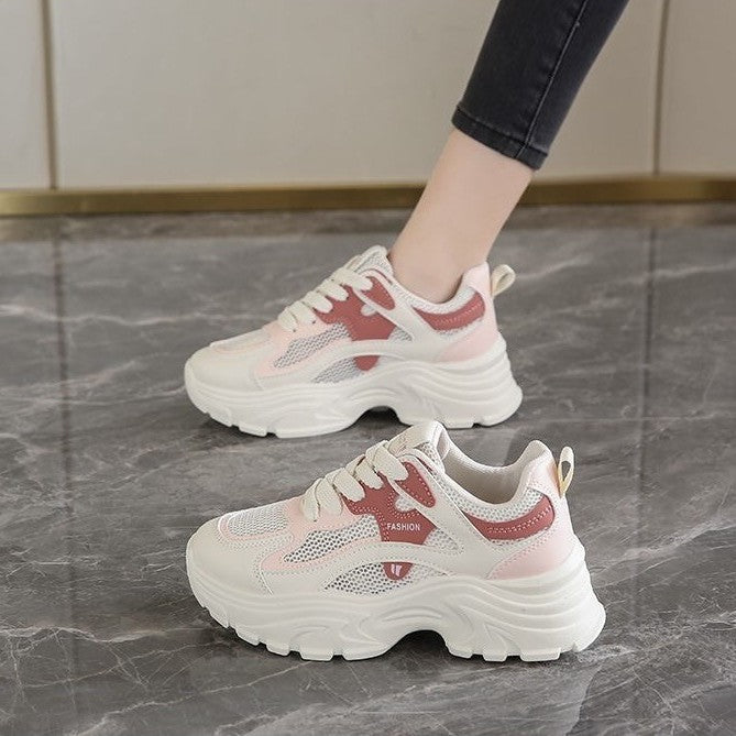 Damen Fashion Sneakers mit atmungsaktiver Mesh-Oberfläche und dämpfender Sohle
