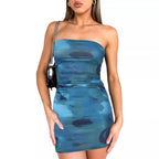 Damen Figurbetontes Neckholder Kleid R&B