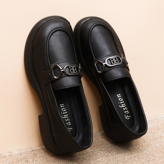 Damen Modische Loafers mit edel verzierten Schnallen R&B