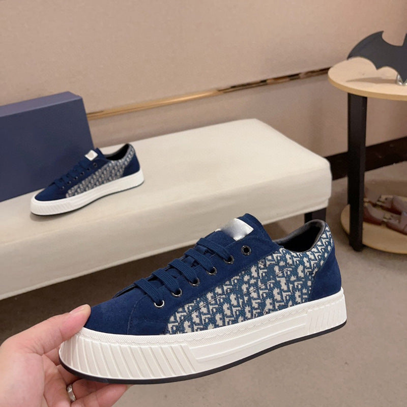 Damen modische Sneakers aus hochwertigem Wildleder mit eleganter Druckstruktur R&B
