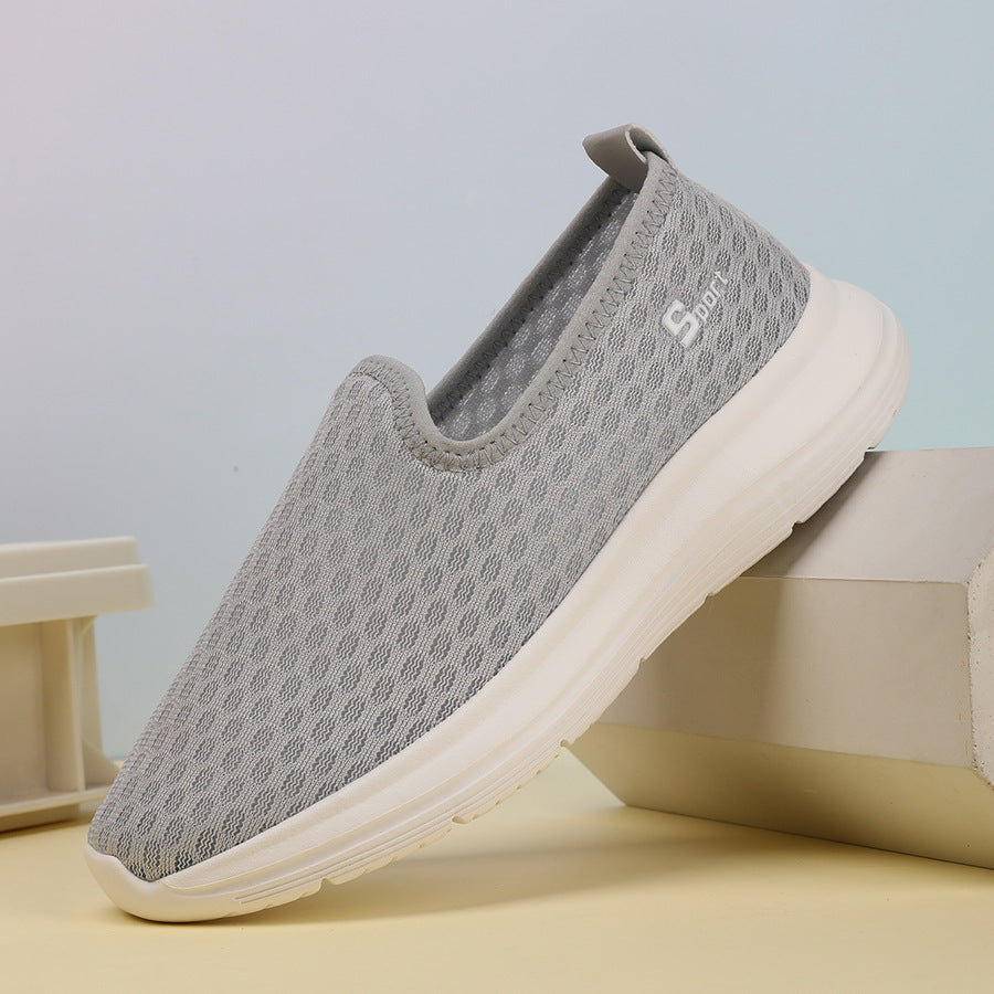 Damen nan ultraleichter Strick-Schlupfschuh mit nahtlosem Obermaterial, gepolsterter Komfortsohle und flexibler Laufsohle R&B