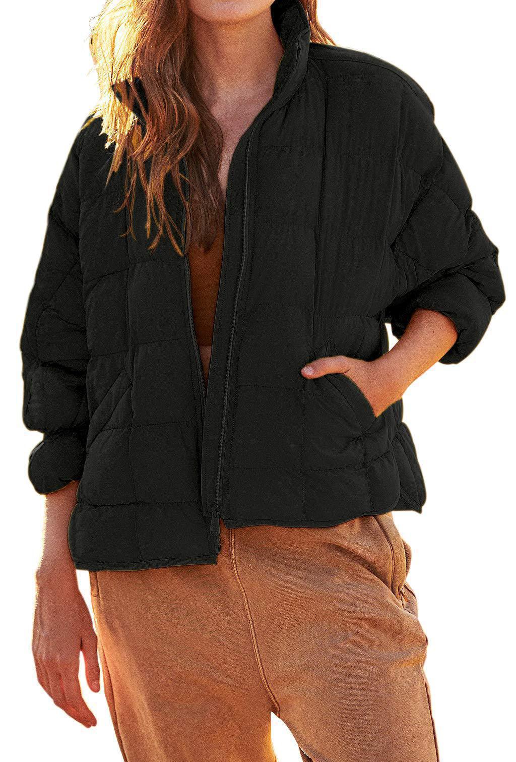 Damen Leichte Steppjacke mit hohem Kragen und praktischen Taschen R&B