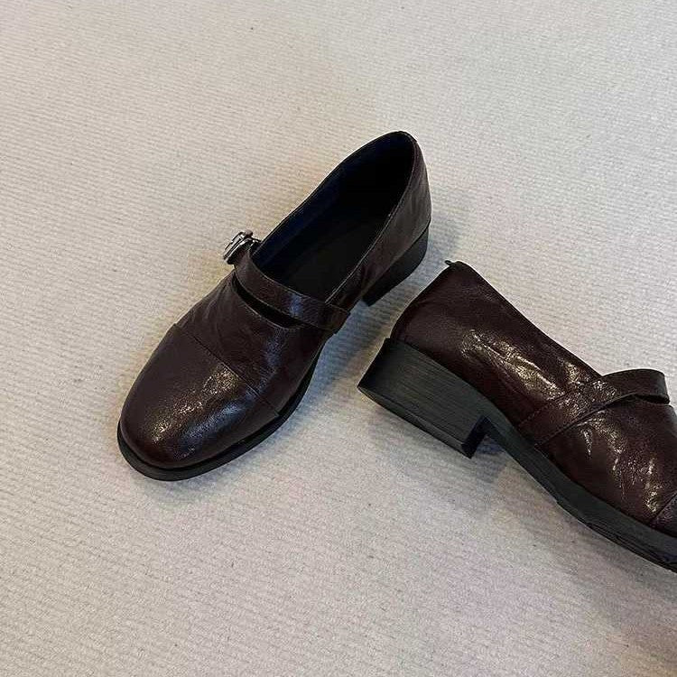 Damen Komfortable Mokassins mit modischem Schnallen-Detail R&B