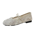 Damen Ballerinas mit floralem Spitzen-Design
