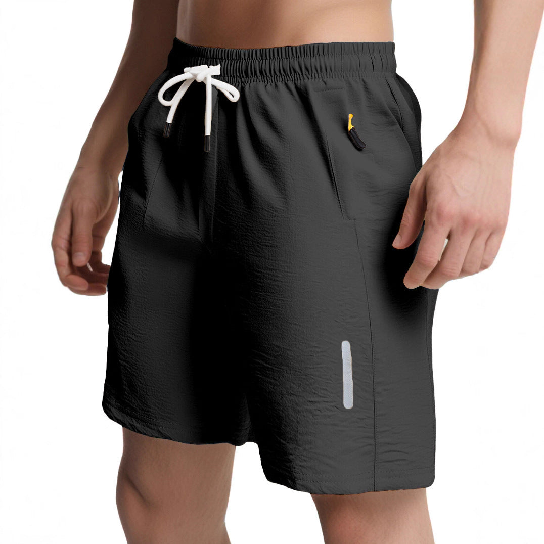 Herren nan ultraleichte schnelltrocknende Sport- und Badeshorts mit Elastikbund Kordelzug Reißverschlusstasche und reflektierendem Detail R&B