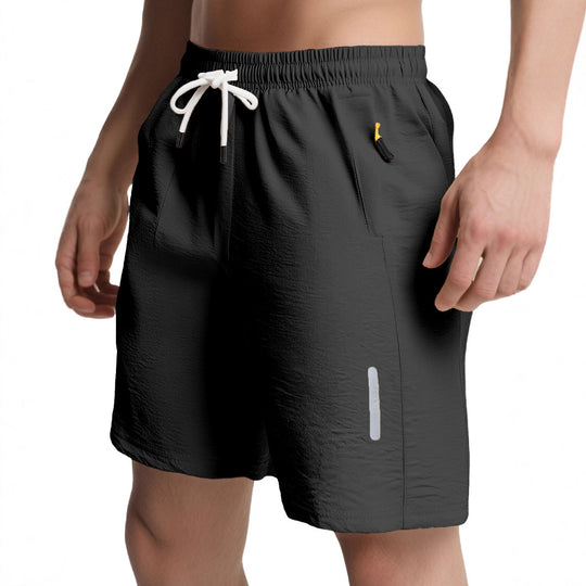Herren nan ultraleichte schnelltrocknende Sport- und Badeshorts mit Elastikbund Kordelzug Reißverschlusstasche und reflektierendem Detail R&B