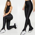 Damen Leggings mit elegantem Schlitzdesign und hohem Bund