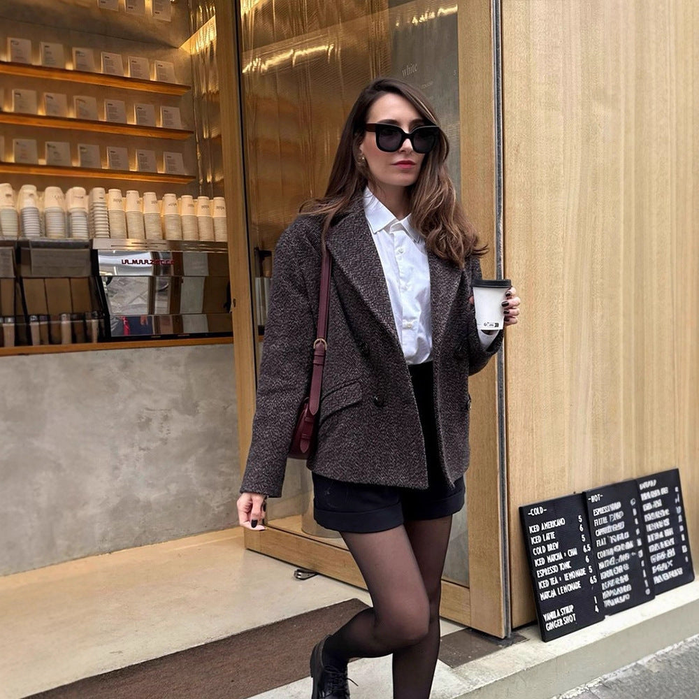 Damen modischer Doppelreiher Blazer R&B