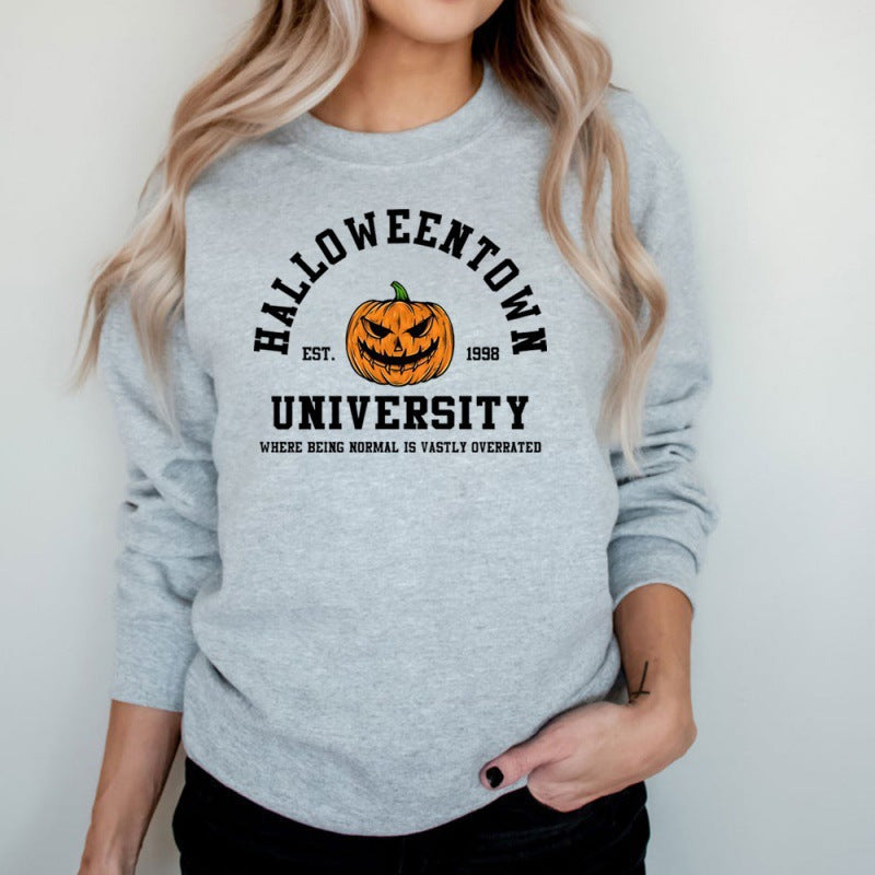 Damen Sweatshirt mit kreativem Halloween-Design und bequemer Passform R&B