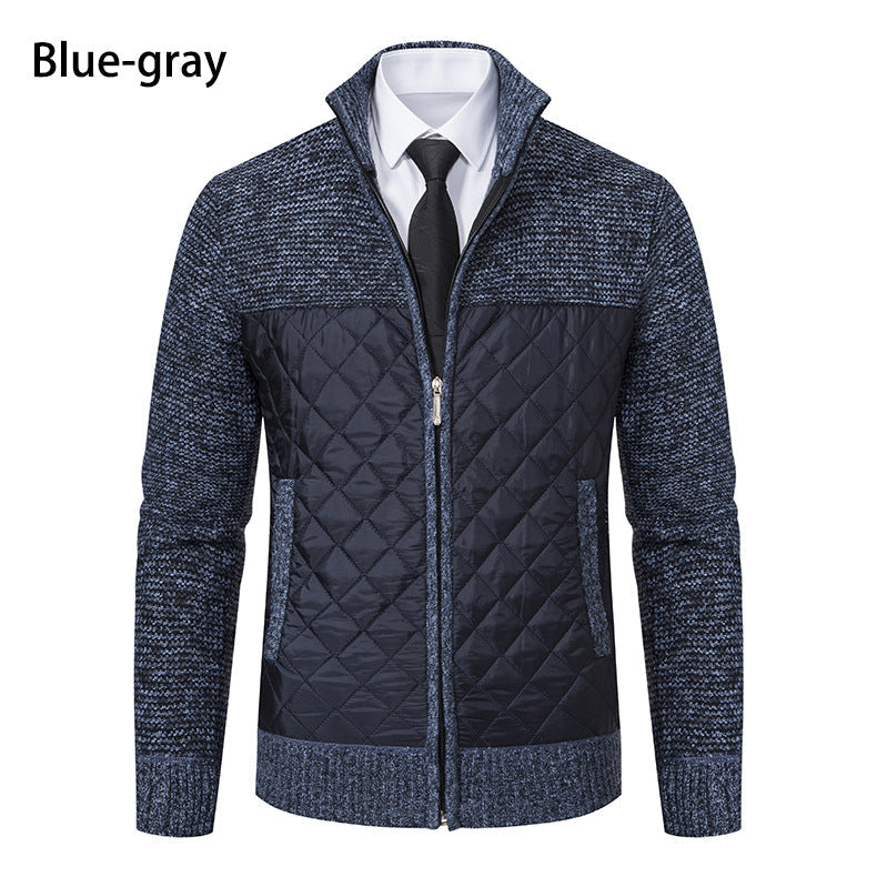 Herren gesteppte Freizeitjacke mit hochschließendem Kragen und praktischen Taschen R&B
