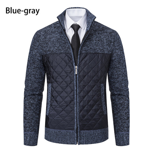 Herren gesteppte Freizeitjacke mit hochschließendem Kragen und praktischen Taschen R&B