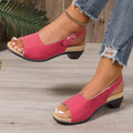 Damen elegante Slingback Sandalen mit modischen Schnallen