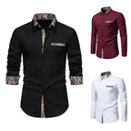 Herren Langarmhemd mit eleganten Paisley-Mustern R&B