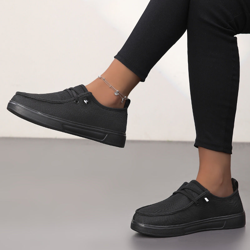 Damen Atmungsaktive Freizeitsneaker mit rutschfester Sohle und elastischem Schnürsystem