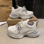 Damen Sportliche Sneakers mit perlbesetzten Schnürsenkeln und atmungsaktivem Obermaterial R&B