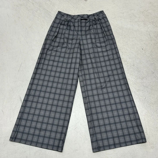 Damen Karierte Culotte-Hose mit hohem Taillenbund und eleganter Faltenlegung R&B