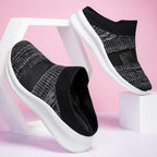 Damen Slip-On Freizeitschuhe mit elastischem Komfort-Obermaterial