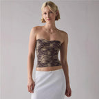 Damen Bandeau-Top mit raffinierten Streifen R&B