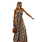 Damen Maxikleid mit floralen Mustern und raffiniertem Schnitt R&B
