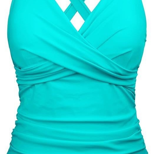 Damen Badeanzug mit Wickelschnitt und figurschmeichelndem Design R&B