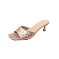 Damen elegante Strass-Pantoletten R&B