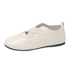 Damen elegante und bequeme Ballerinas mit raffinierter Gummizug-Ästhetik R&B