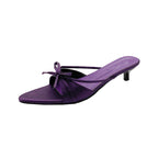 Damen Elegante Slingback-Mules mit dekorativen Schleifen R&B