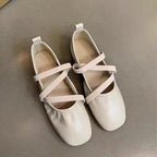 Damen Ballerinas mit modischem Riemen und komfortablem Fußbett R&B