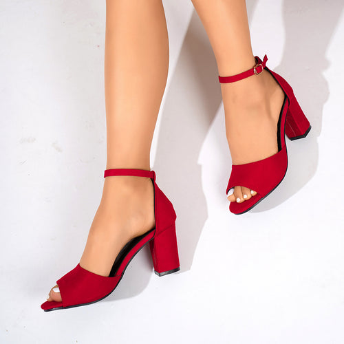 Damen Offene Sandalen mit modischem Blockabsatz und verstellbarem Riemchen R&B