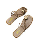 Damen stilvolle Flip-Flops mit glamourösen Herz-Applikationen EB