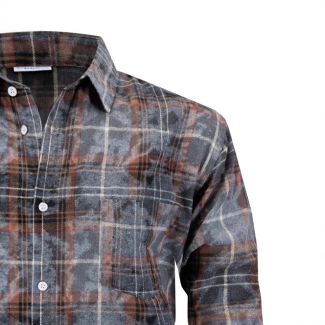 Herren Checkered Flanellhemd R&B