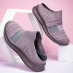 Damen Slip-On Freizeitschuhe mit elastischem Komfort-Obermaterial