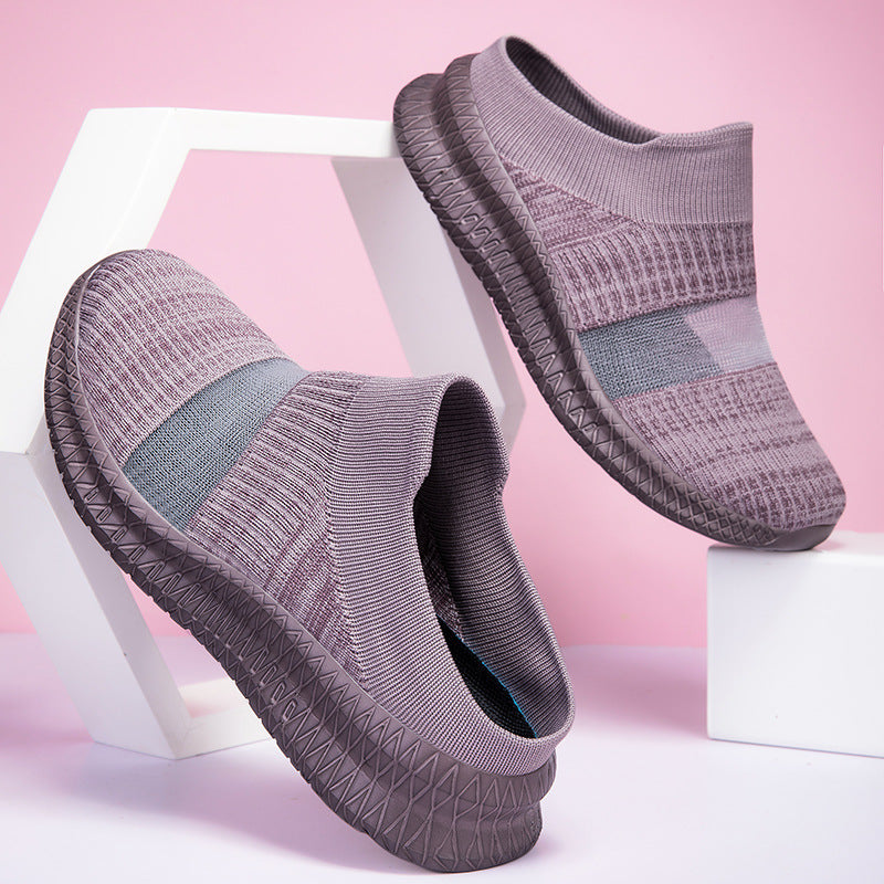 Damen Slip-On Freizeitschuhe mit elastischem Komfort-Obermaterial