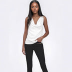 Damen elegant drapiertes Top EB