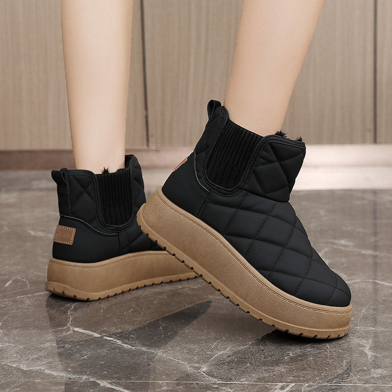 Damen Sneakers mit warmem Fleecefutter und rutschfester Laufsohle R&B