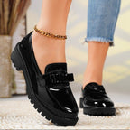 Damen Modische Loafers mit dekorativem Schleifchen R&B