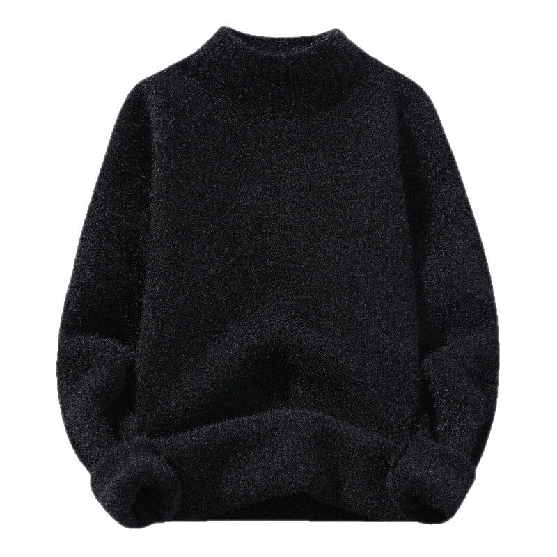 Damen Hochwertiger Rippstrickpullover mit hohem Kragen und lässigem Schnitt R&B