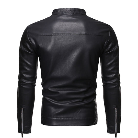 Herren jacke mit modernem Stehkragen und glattem Finish R&B