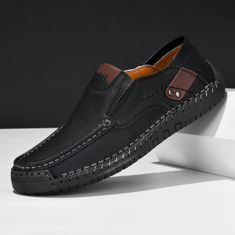 Herren bequeme Mokassins aus hochwertigem Leder R&B