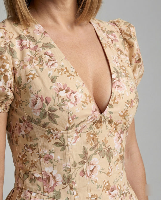 Damen Tüll Abendkleid mit Korsage
