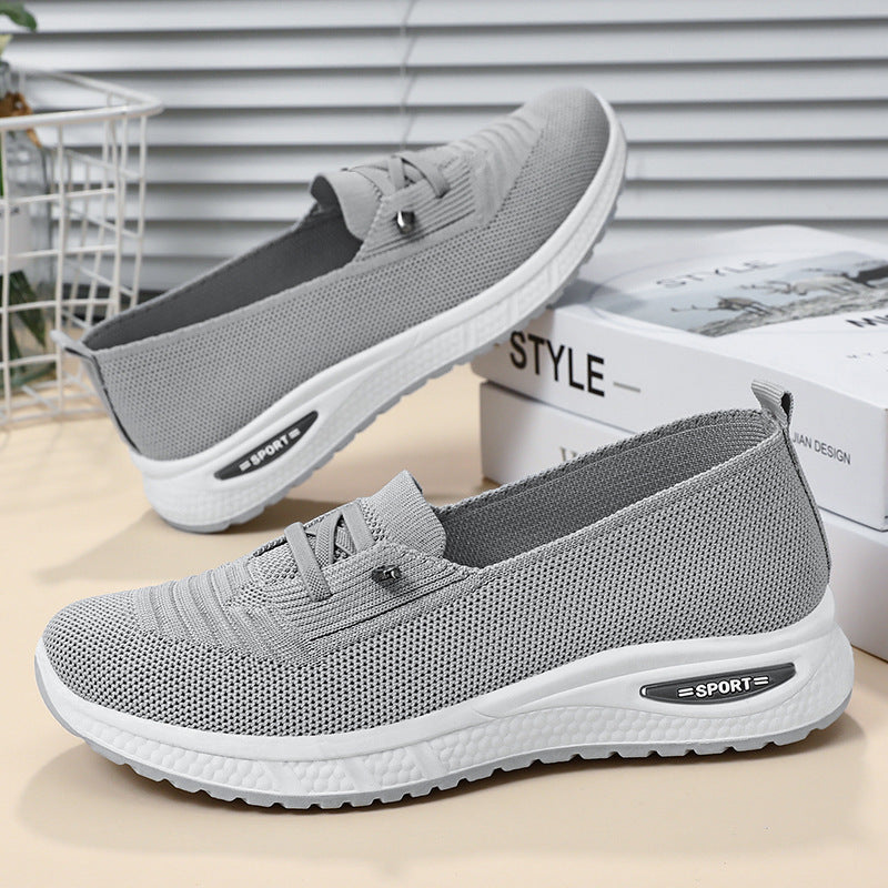 Damen Sportliche Sneaker mit elastischem Strick-Obermaterial und dämpfender Sohle