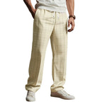 Herren Freizeithose mit elastischem Bund und modernem Karodesign R&B