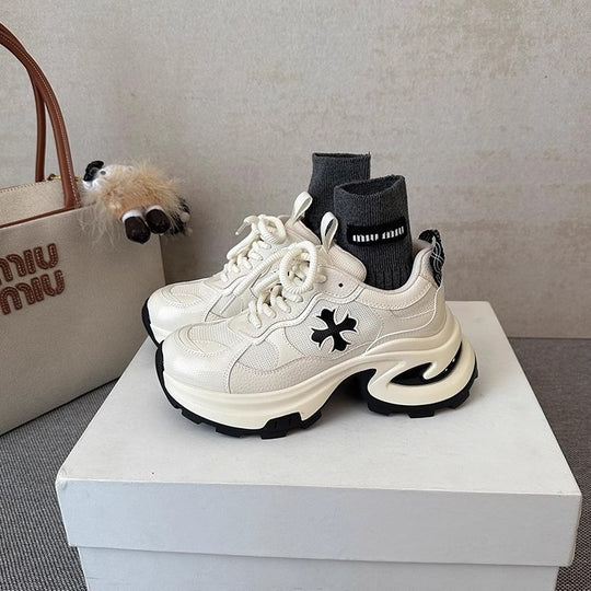 Damen Sportliche Chunky Sneakers mit atmungsaktiver Mesh-Oberfläche R&B